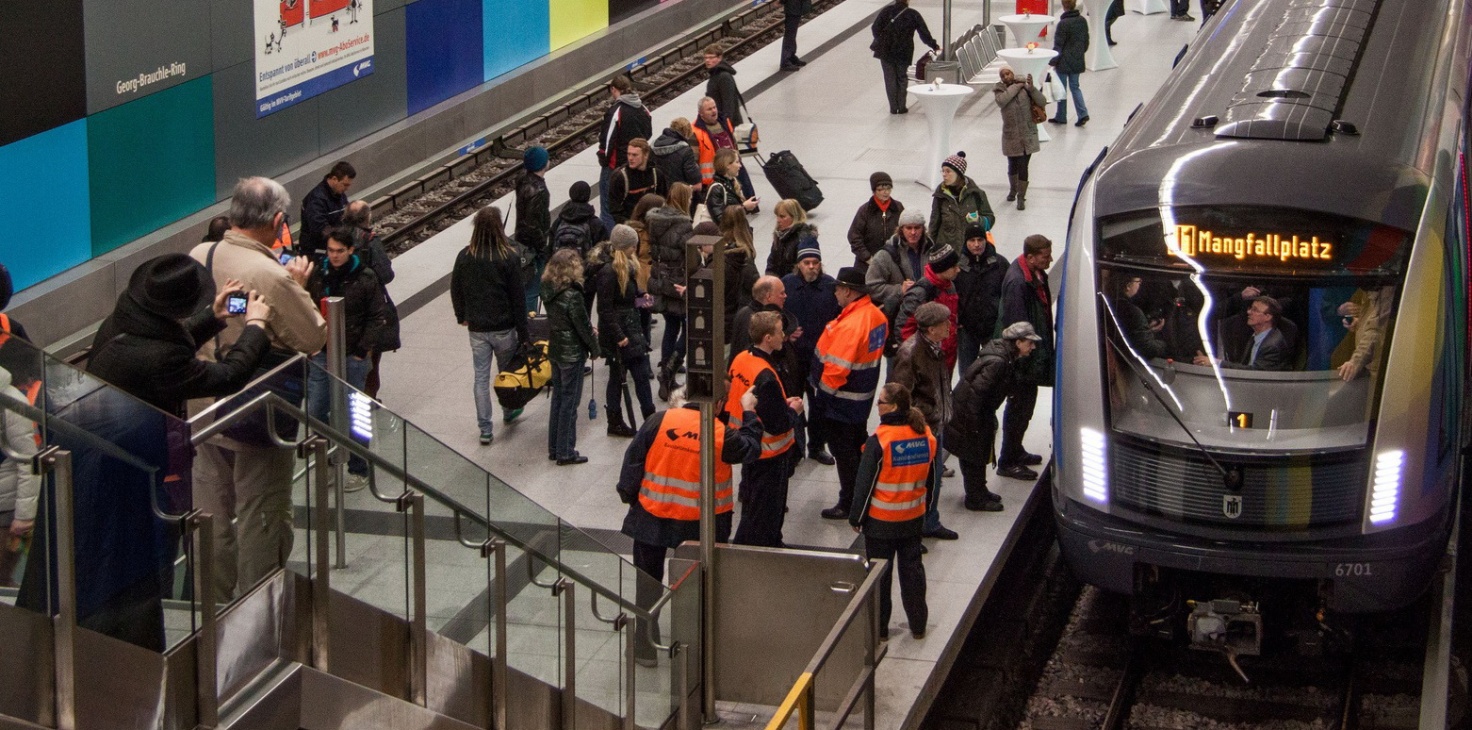 Пробный маршрут нового поезда мюнхенского метрополитена
