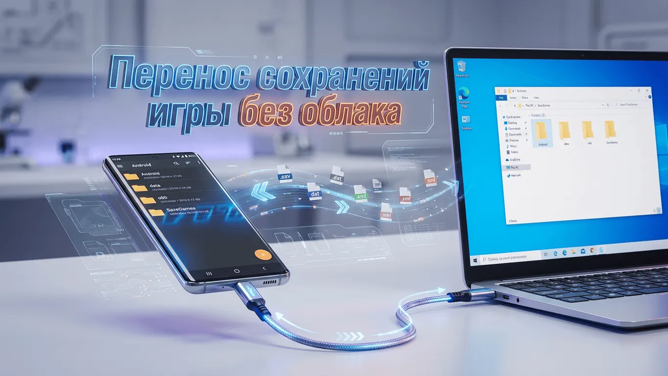 перенести сохранения игры с телефона на компьютер без облачных сервисов