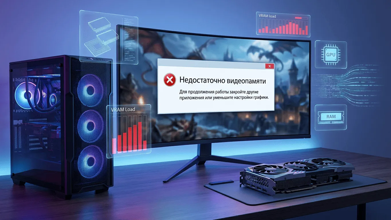 Ошибка «Недостаточно видеопамяти» в играх