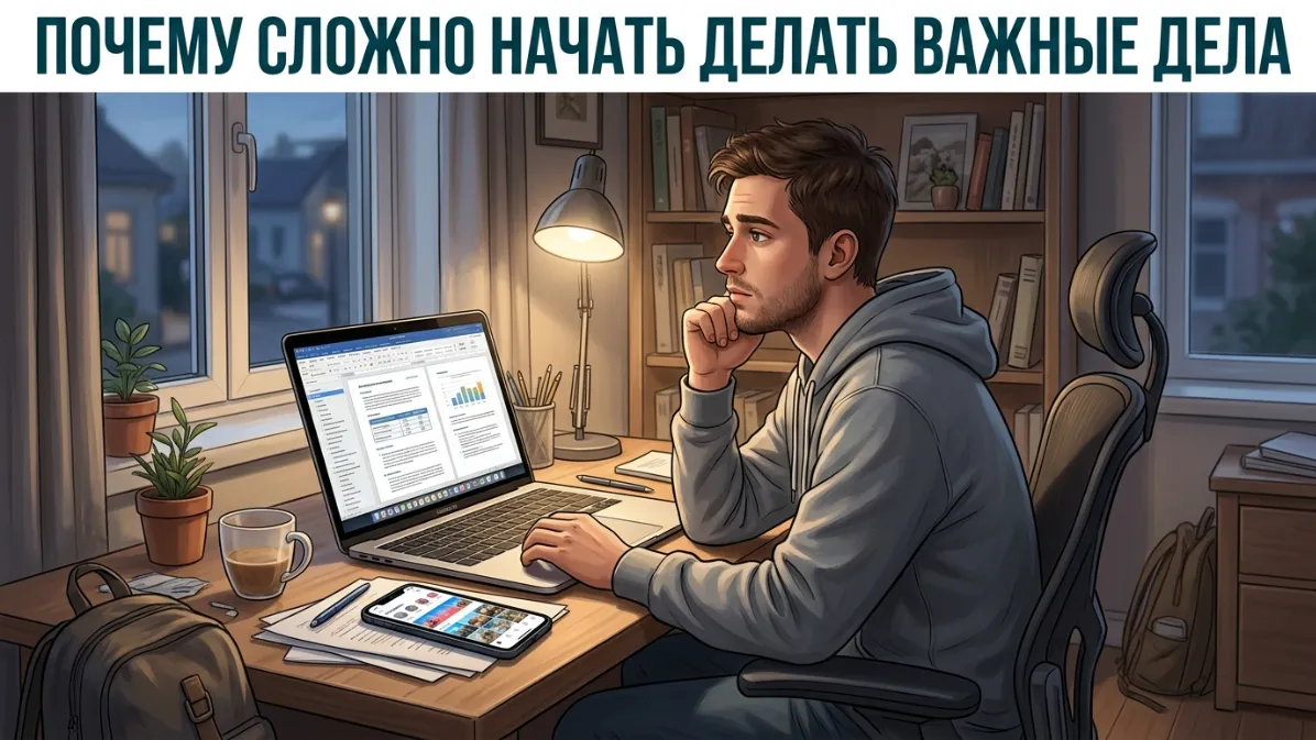 Почему сложно начать делать важные дела