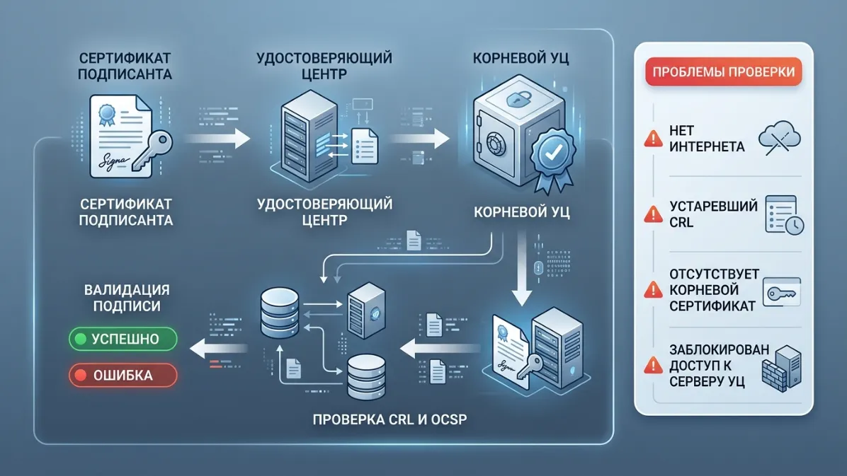 схема проверки электронной подписи