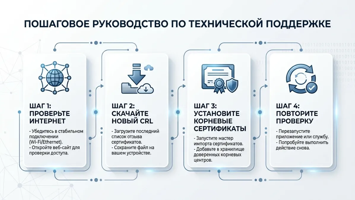 Пошаговое устранение ошибки