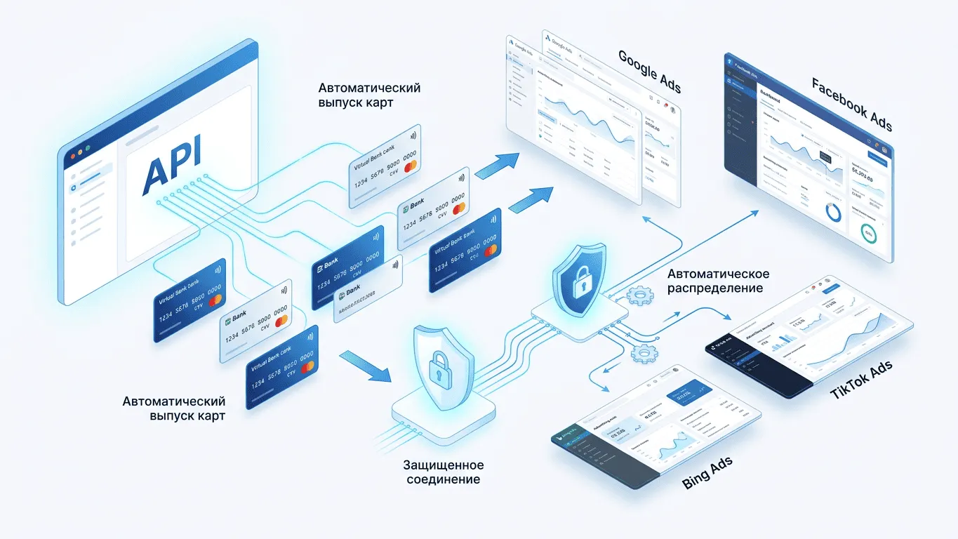 выпуск карт через API