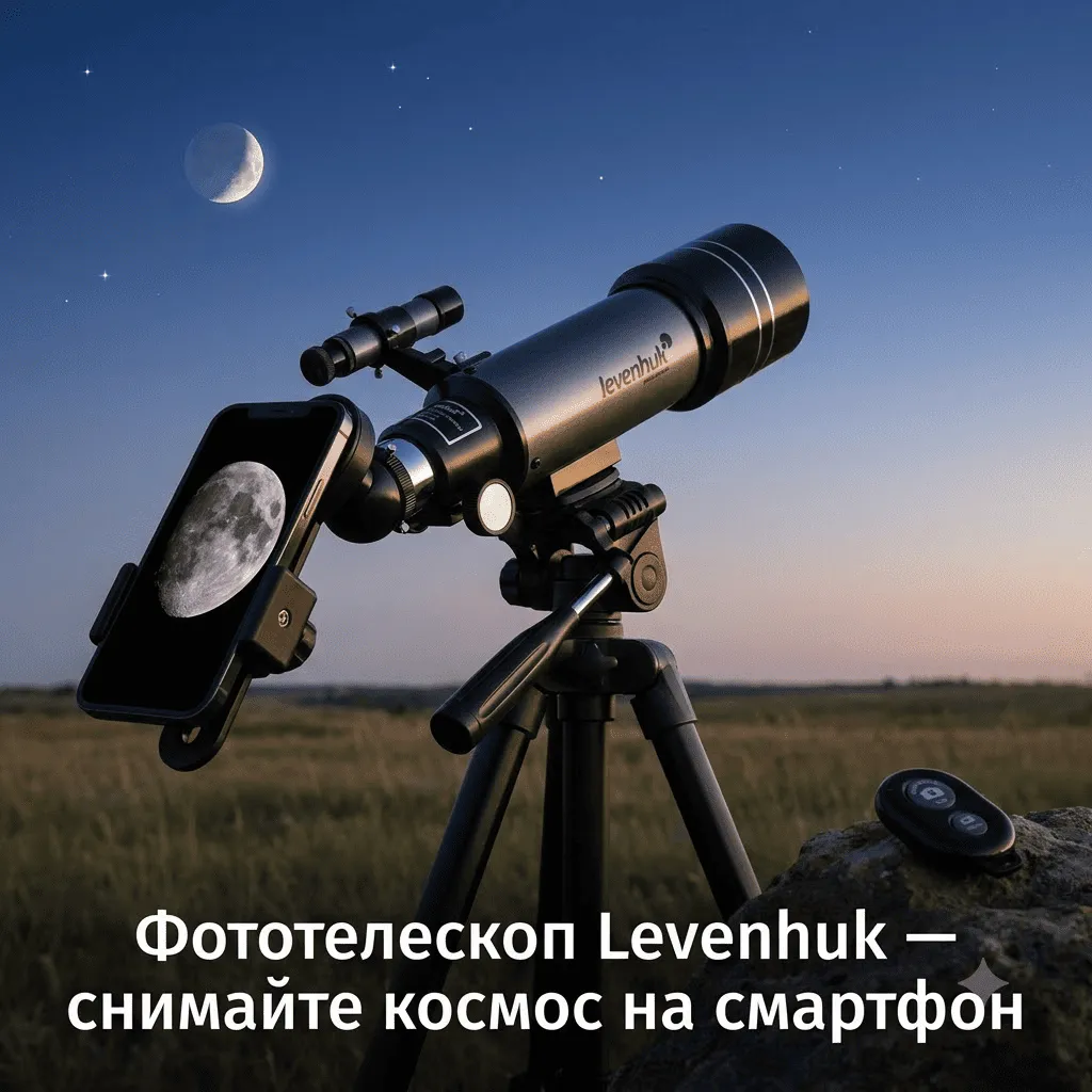 фототелескоп Levenhuk Kelvin со смартфоном