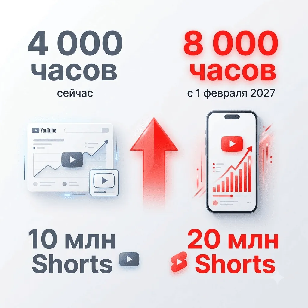 Что изменится в монетизации YouTube с 1 февраля 2027 года